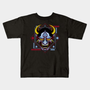 hanya oni mask Kids T-Shirt